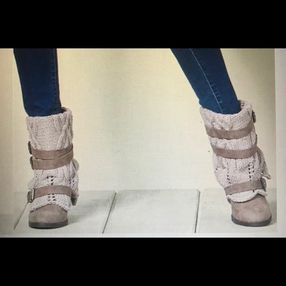 sweater buckle bootie